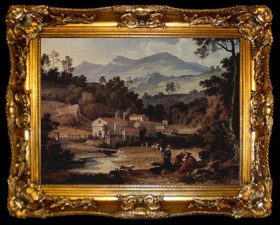 framed  Joseph Anton Koch Das Kloster San Francesco im Sabinergebirge bei Rom, ta009-2
